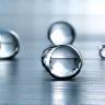 Water beading on surface visual