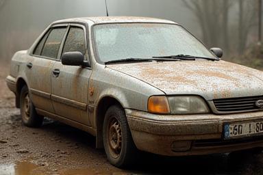Dirty car before detailing